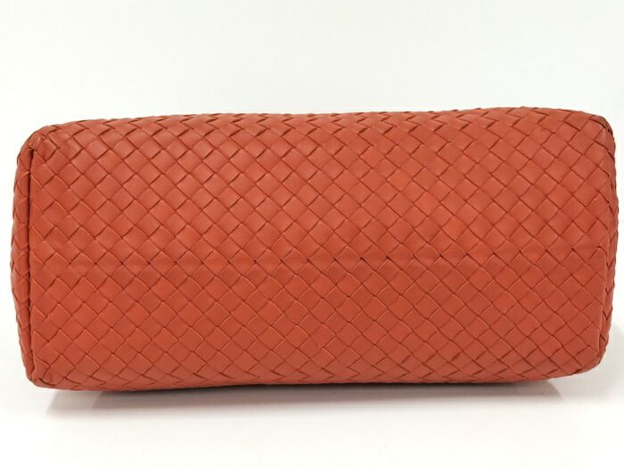 Bottega Veneta Large Garda Bag Tote Intrecciato Leather Orange