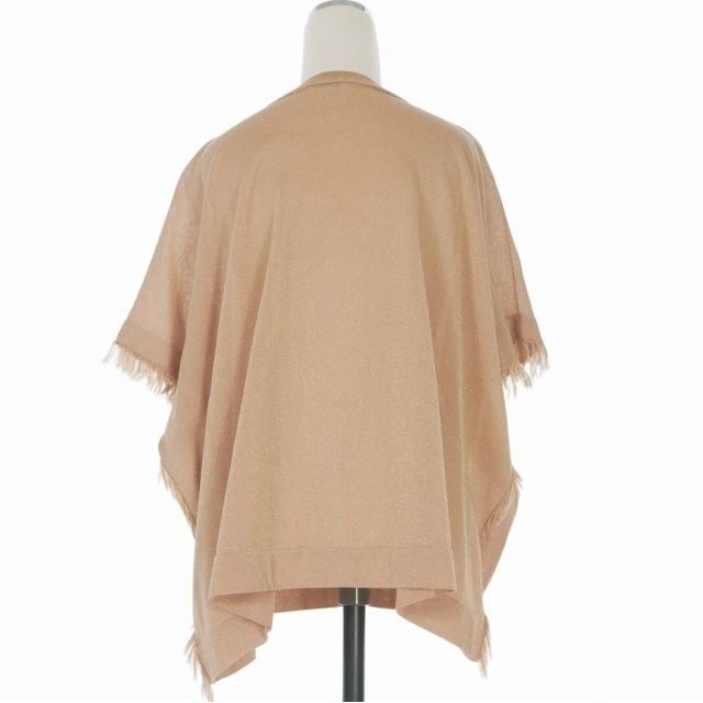 Brunello Cucinelli Fringe Knit Pullover Top L Pink Sweater — view 2