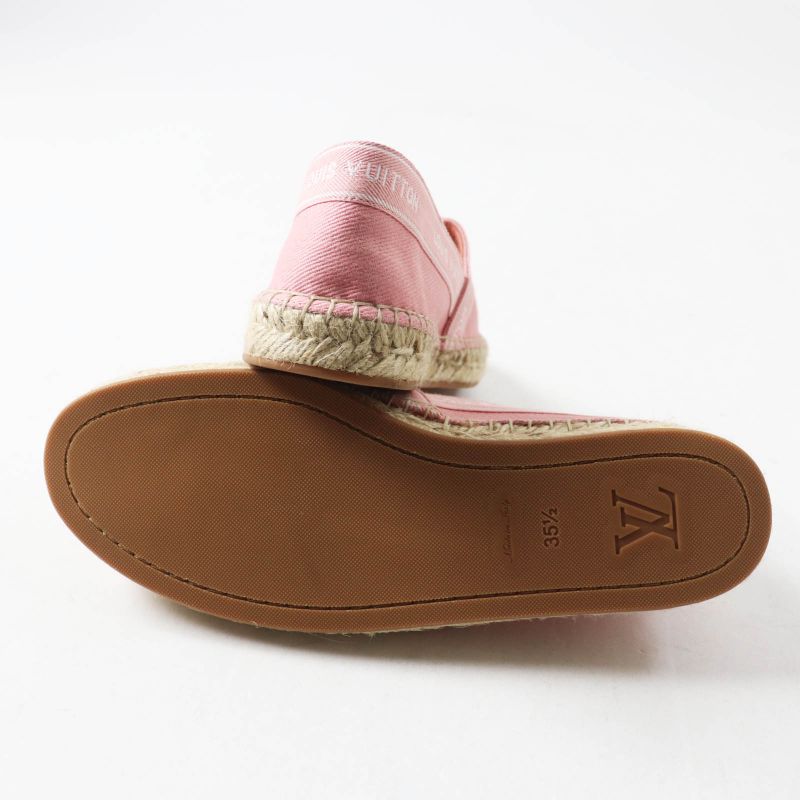 Louis Vuitton Croisseur Line Espadrille Flat Shoes/slip-ons Pink 35.5 Made In