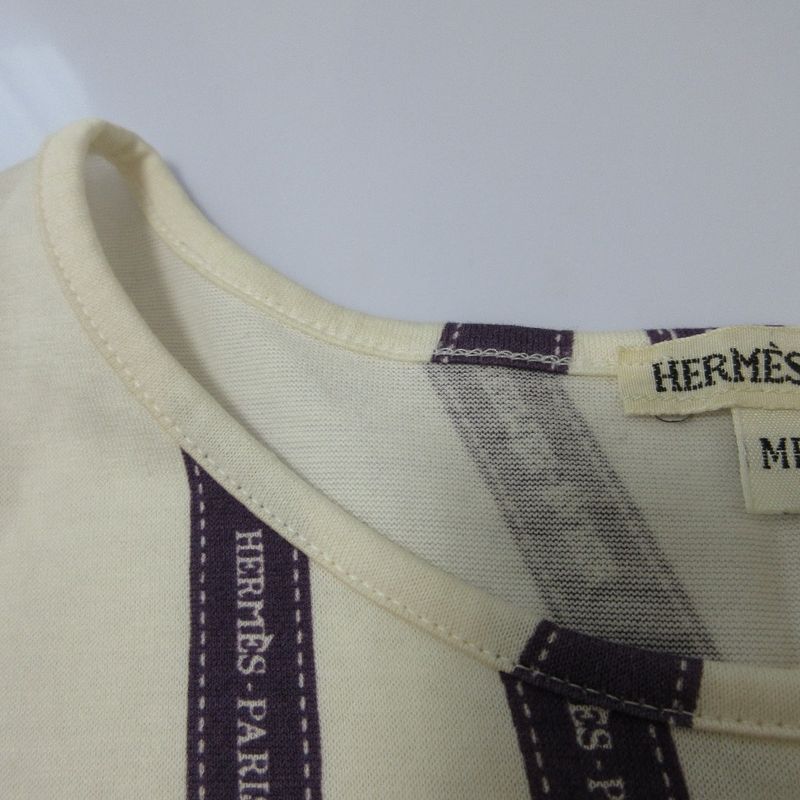 Good Hermes Margiela Period Bordic Ribbon Short Sleeve T-Shirt Cut and Sewn