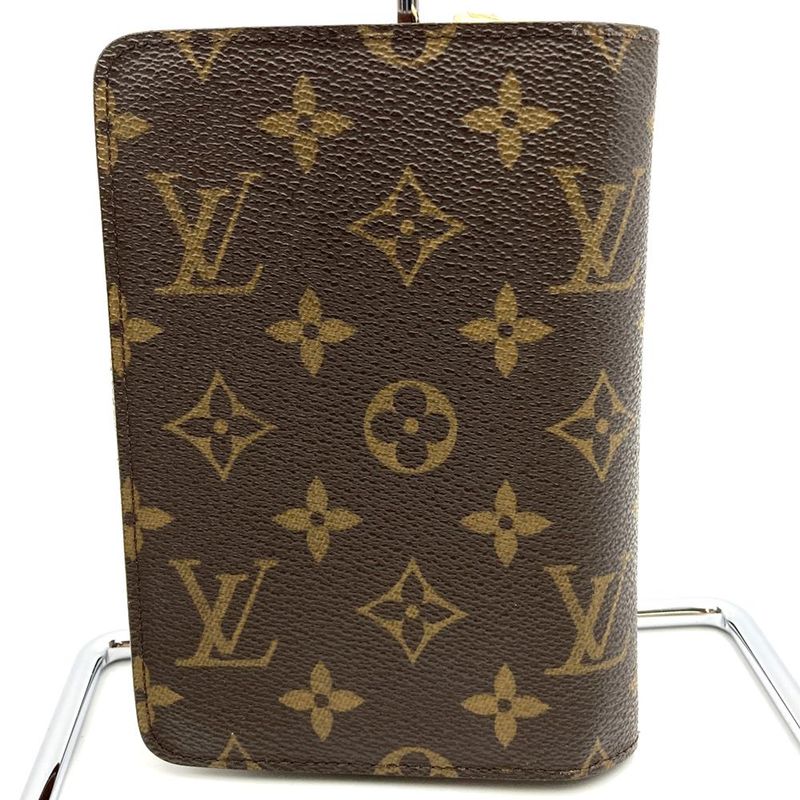 Louis Vuitton M61207 Porte Papier Zip Monogram Canvas Brown Bifold Wallet