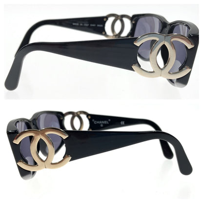 Chanel Cocomark Sunglass Es 02461 94305 Gold X Black