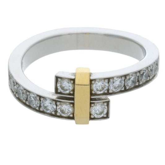Tiffany & Co Edge Bypass Ygplatinum Combination Diamond Ring