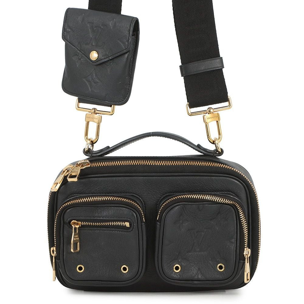 Louis Vuitton Shoulder Bag Monogram Calf Leather Utility Noir Black