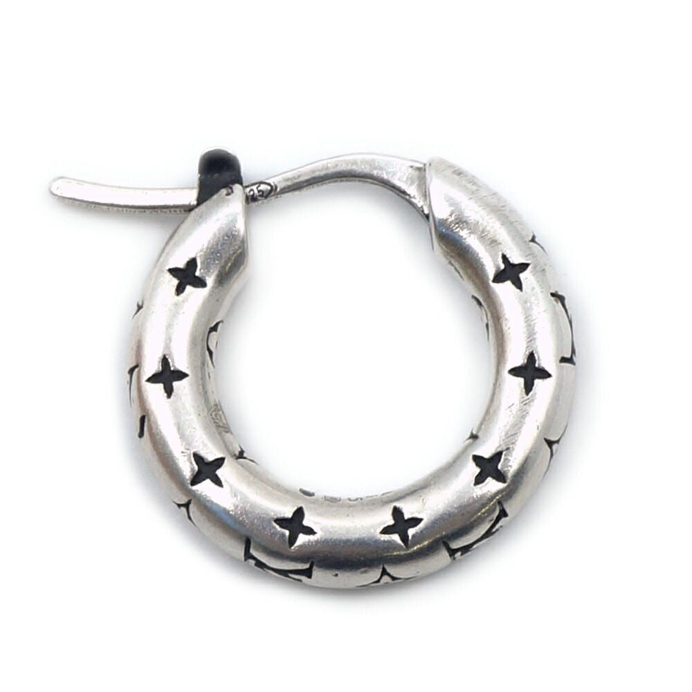 Louis Vuitton Hoop Earrings LV Bamboo Single Silver