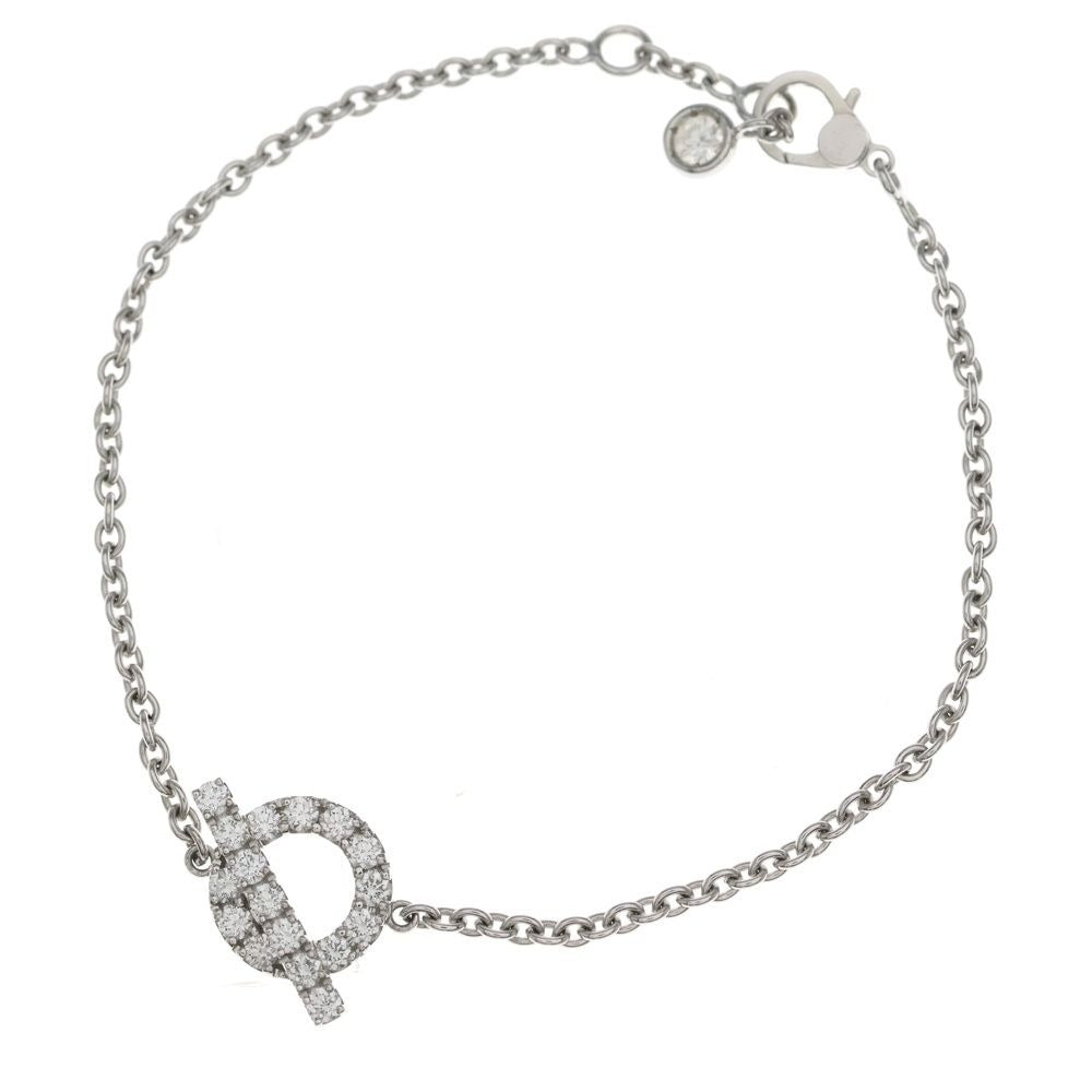 Hermes Finesse Bracelet Diamond Silver