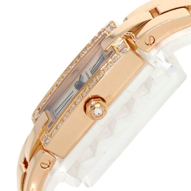 Cartier Wg40023j Ballerina Diamond Watch 18K Pink Gold Diamonds Ladies