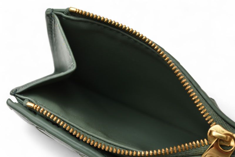 Bottega Veneta Wallet Fold Bottega Veneta Mini Wallet 707601 Intrecciato Mint