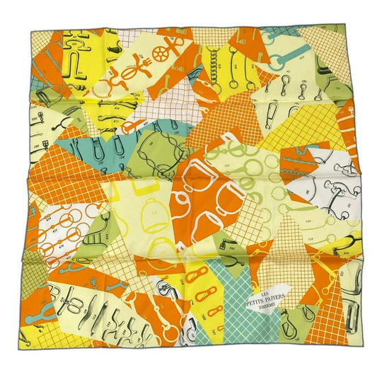 Spring-summer 2023 Hermes Scarf Silk LES Petits Papiers Multicolor