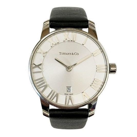 Tiffany & Co Atlas 2 Hand Quartz Watch Silver-dial