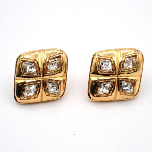 Chanel Earrings Diamond Gold