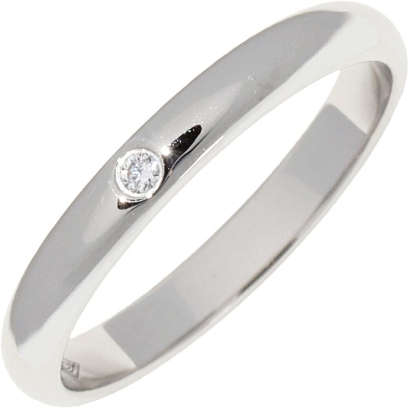 Cartier Ring Pt950 Diamond 1P (001ct) Classic Wedding Ring 1895 Wedding Ring