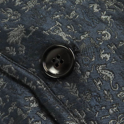 Hermes G19936 All-over Jacquard Weave Reversible Single Tailored Jacket In Navy