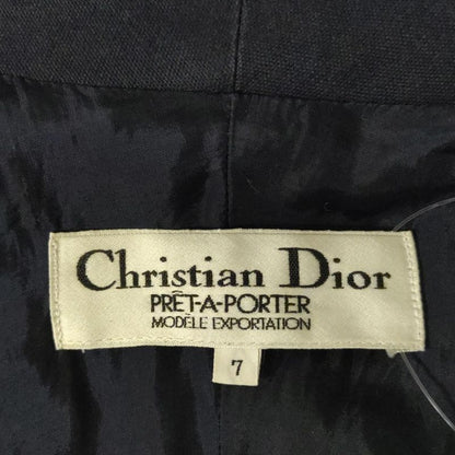 Dior/christian Dior Coat Size 7 S Women's - Dark Navy Long Sleeves Spring/fall