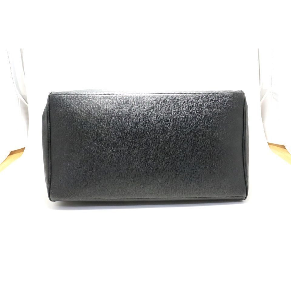 Chanel Caviar Leather Jumbo CC Logo Chain Shoulder Bag — view 3