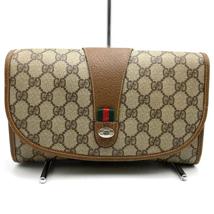 Gucci 0141226052 Second Bag Clutch Bag Pouch GG Supreme Canvas Sherry Vintage