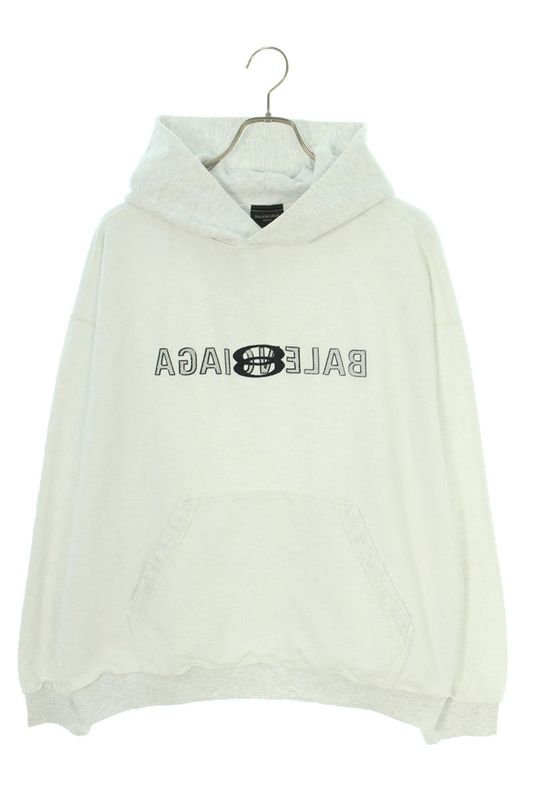 Balenciaga 790357 Tqvj32569 Logo Embroidered Inside Out Pullover Hoodie Men's M