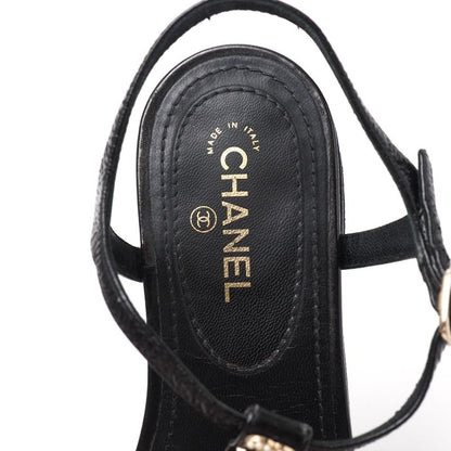 Chanel Sandals Size 35C Thong Sandals Ankle Strap Shoes CC Coco Mark Imitation