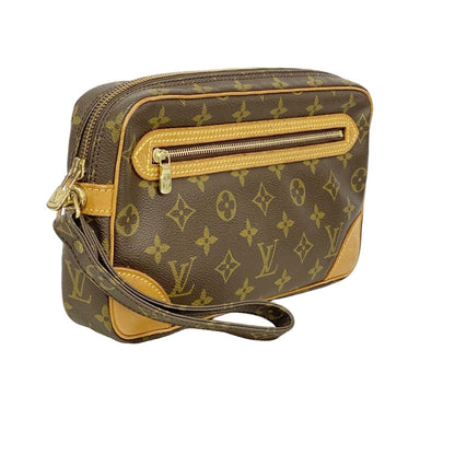 Louis Vuitton Clutch Monogram Marly Dragonne GM Brown — view 2