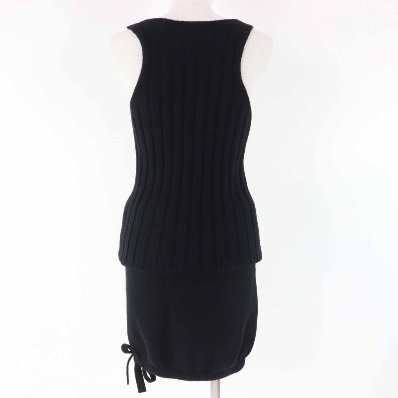 CHANEL Vintage 04A P23861 Cashmere Sleeveless Knit Dress With