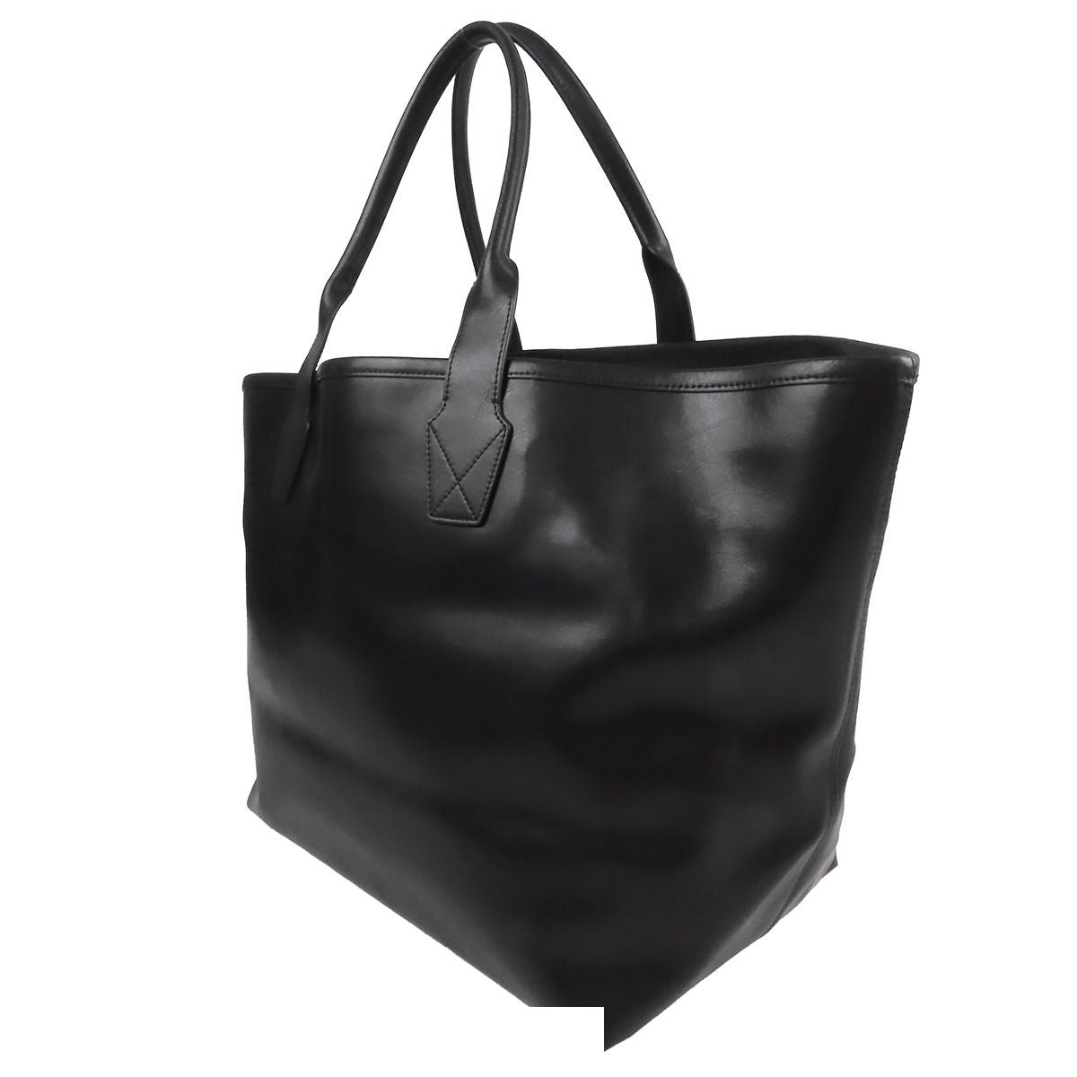 Balenciaga Jumbo Large Tote Bag Black Leather BB Icon Logo — view 2