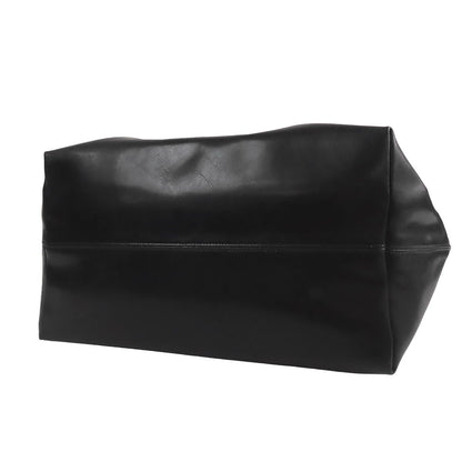 Balenciaga Jumbo Large Tote Bag Black Leather BB Icon Logo — view 3
