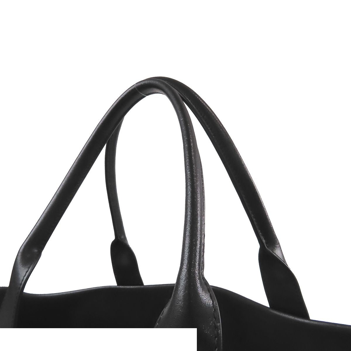 Balenciaga Jumbo Large Tote Bag Black Leather BB Icon Logo — view 5