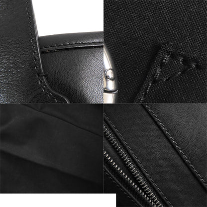 Balenciaga Jumbo Large Tote Bag Black Leather BB Icon Logo — view 8