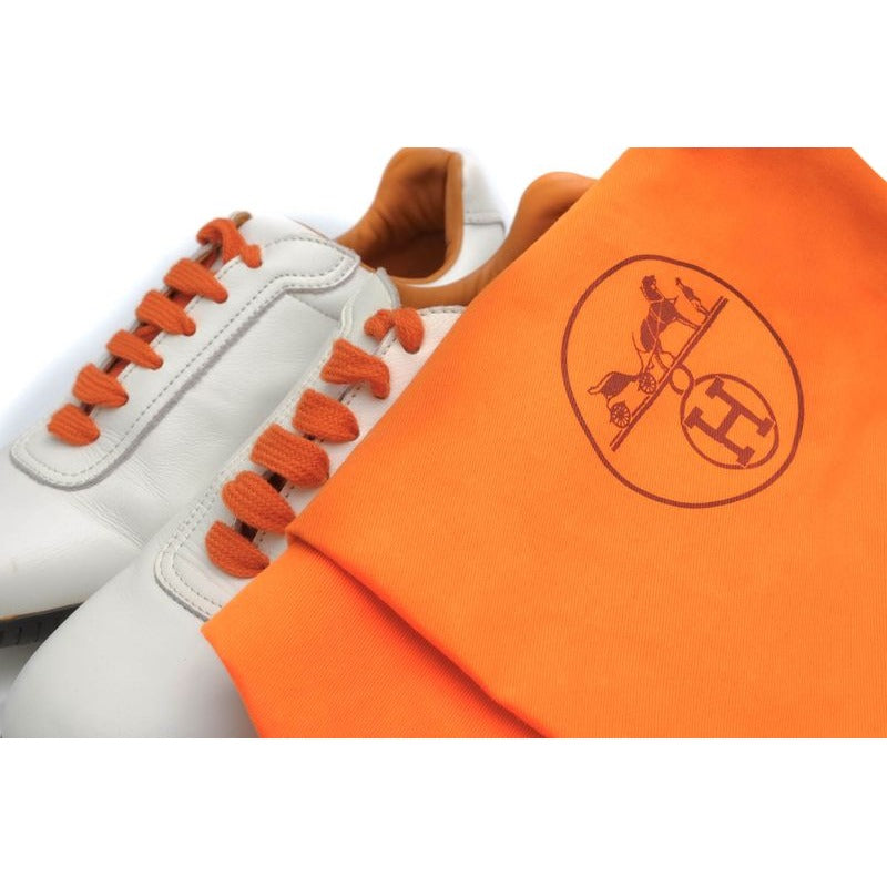 Hermes Shoes Sneakers Low Cut Women Leather White Quick — view 8