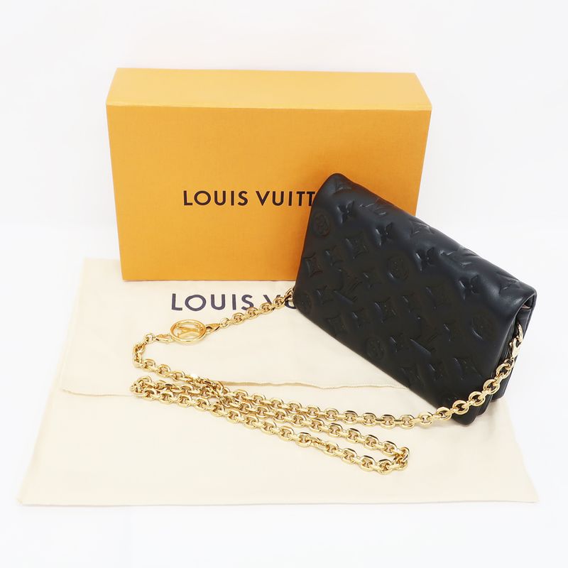 Louis Vuitton Pochette Cousin Shoulder Bag M82116 Monogram Black Gold