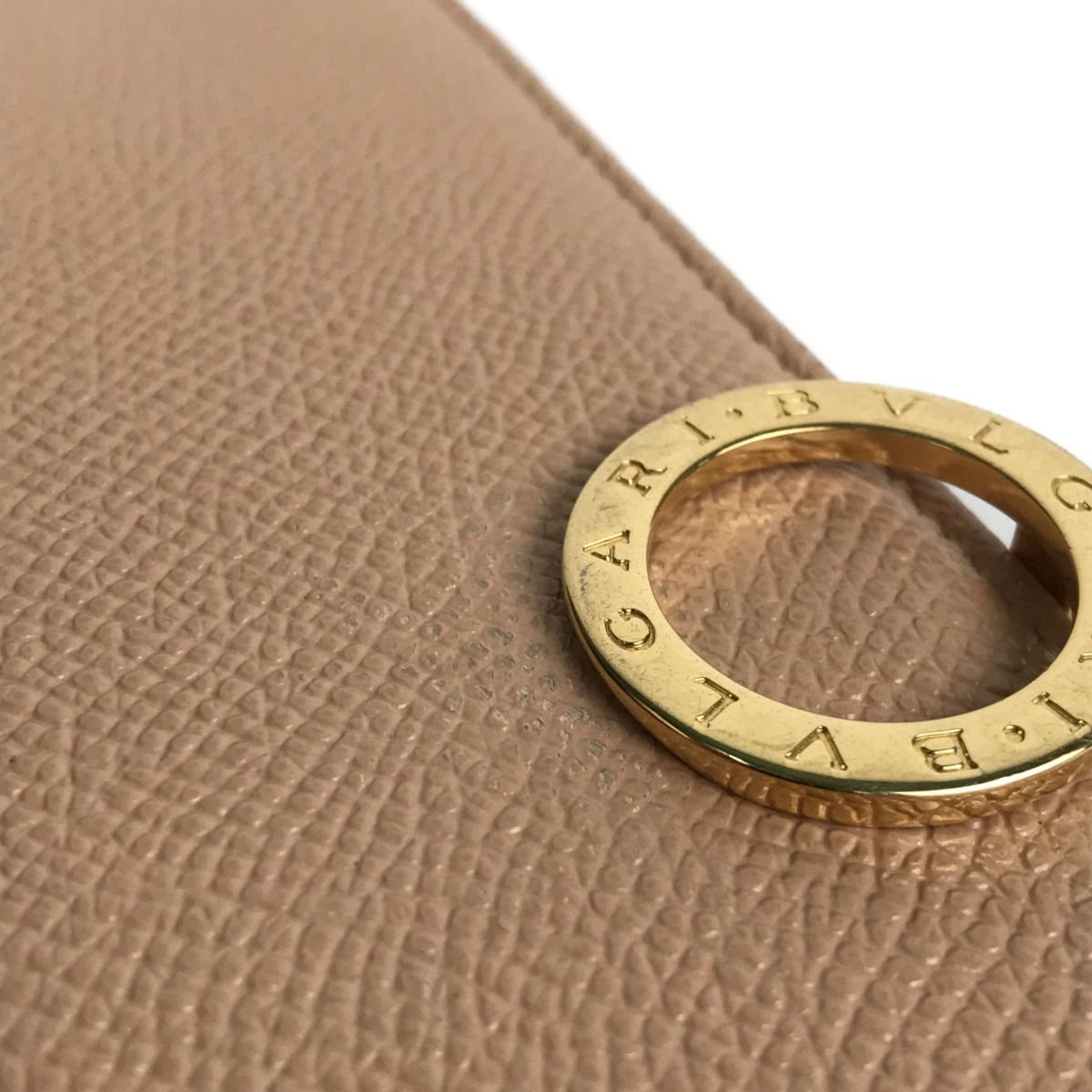 Bvlgari Bifold Long Wallet Bvlgari Bvlgari Leather 291025 Pink Beige