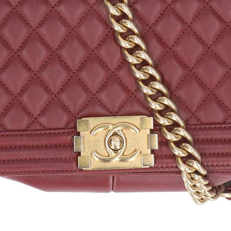 Chanel Boy Chanel 25 Lambskin Chain Shoulder Bag Women 25