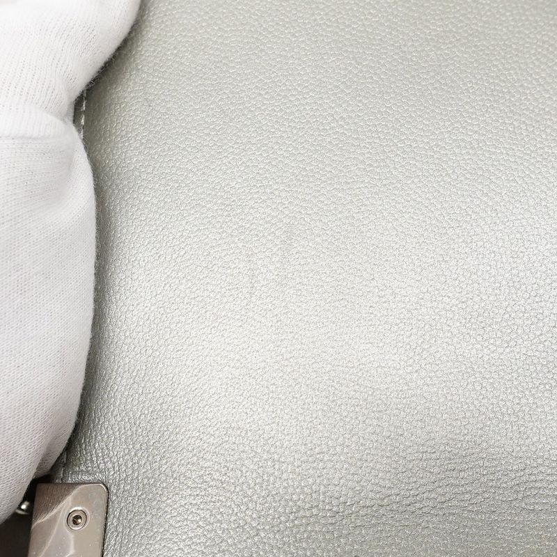 Chanel Shoulder Bag Boy Chanel Caviar Skin Gray Silver Hardware Women