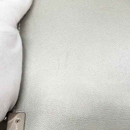Chanel Shoulder Bag Boy Chanel Caviar Skin Gray Silver Hardware Women
