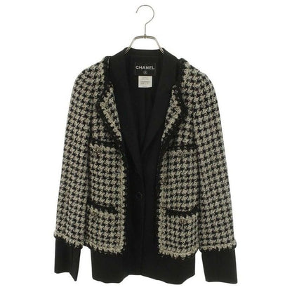 Chanel Hound Toe Calf Eared Tweed Jacket 34