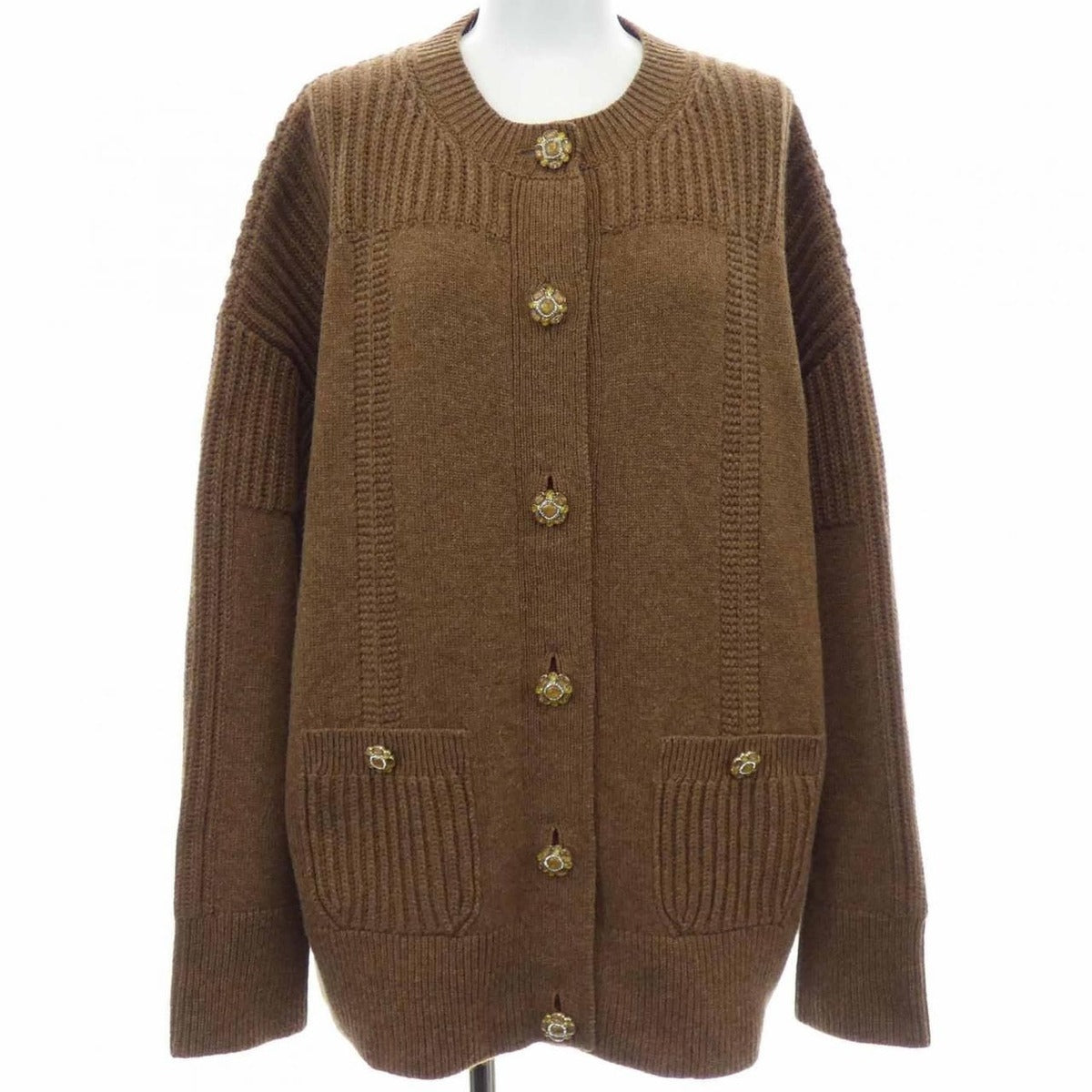 Chanel Cardigan Cashmere Brown