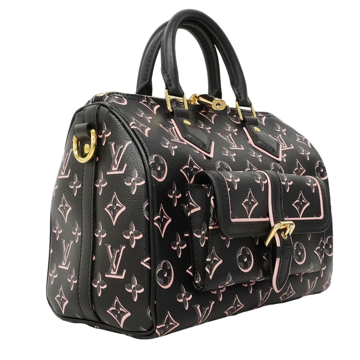 Louis Vuitton Handbag Monogram Four Forever Speedy N'driere 25 Noir 2-Way — view 2