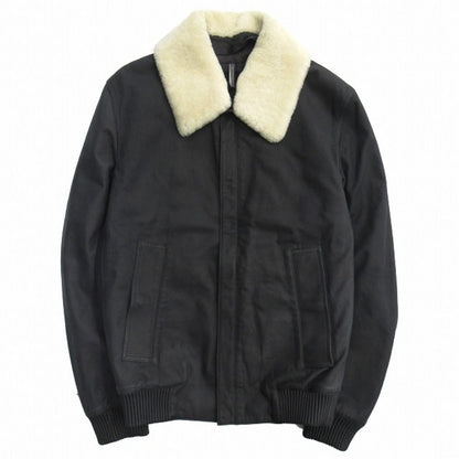 Dior Homme Shearling Lambskin Leather Jacket Chris Van Ash 44 Archive Black