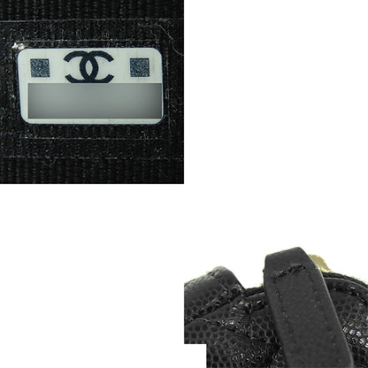Chanel Phone Case Black Gold Caviar Leather Quilted CC Logo Chain — view 7