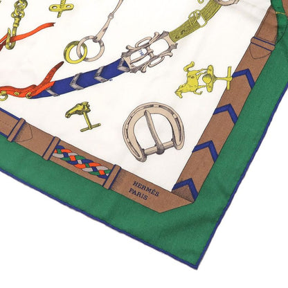 Hermes Carre 140 Chevaux Dechaines Scarf Cashmere Silk Cashmere