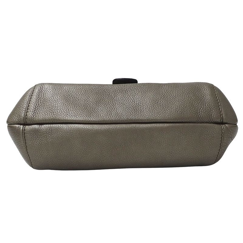 Gucci Bag Women's Brand Shoulder Bag Horsebit Bamboo Leather Bronze Metallic