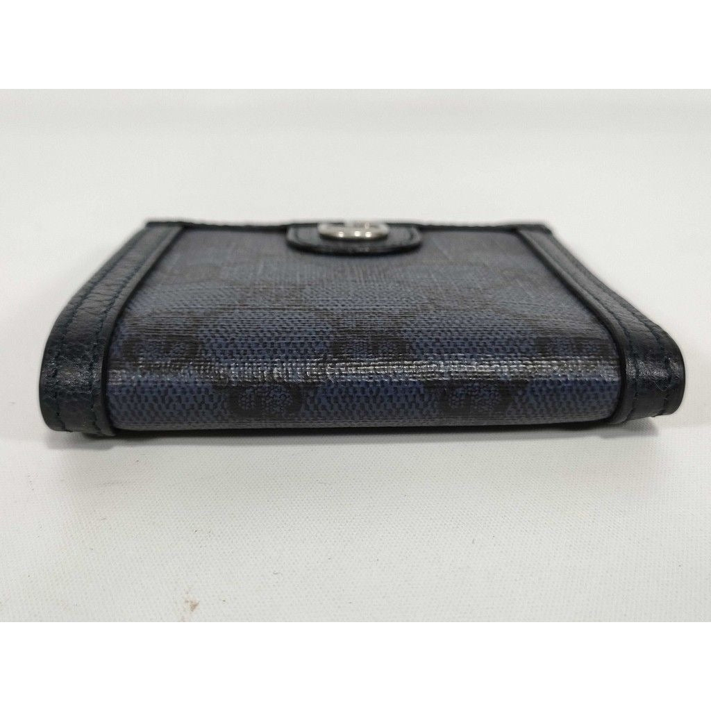 Gucci Wallet GG Supreme Black Leather Silver — view 4