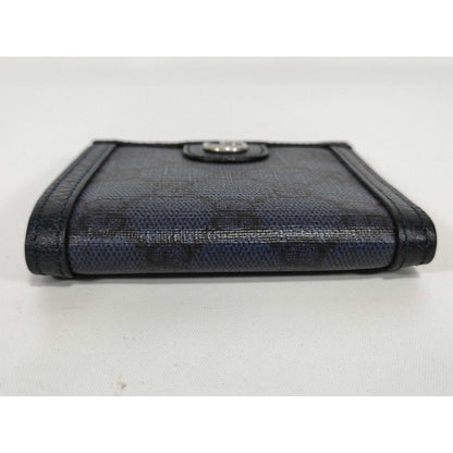 Gucci Wallet GG Supreme Black Leather Silver — view 4