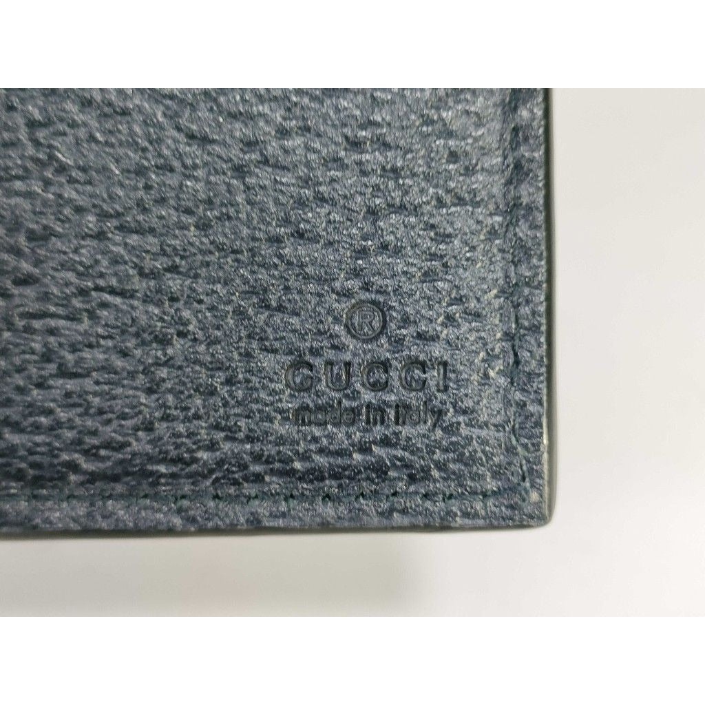 Gucci Wallet GG Supreme Black Leather Silver — view 6