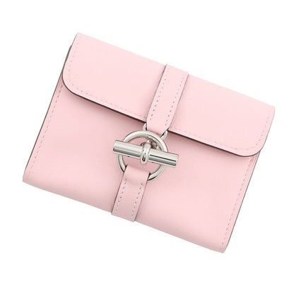 Hermes Coin Case Glenan Compact Wallet Rose Sakura Silver Swift