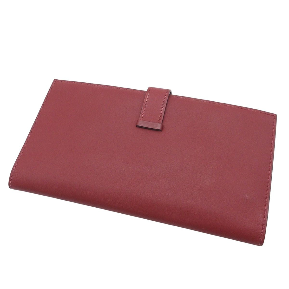 Hermes Bearn Classic Rouge Ash Silver Chamonix Wallet — view 2