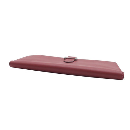 Hermes Bearn Classic Rouge Ash Silver Chamonix Wallet — view 3