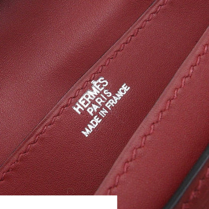 Hermes Bearn Classic Rouge Ash Silver Chamonix Wallet — view 5