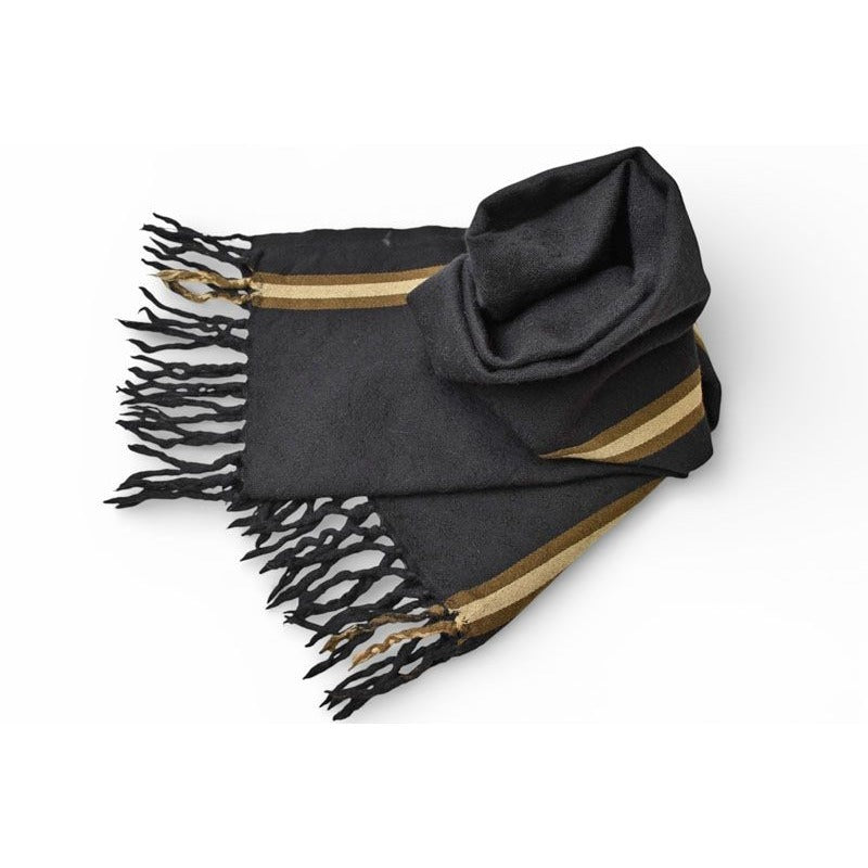 Gucci Scarf Winter 100% Wool GG Pattern Black Sherry Line