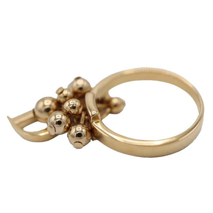 Christian DIOR Ring D Logo Approx 14 GP Gold Color Accessories Ladies H9388